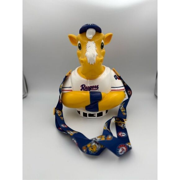 TEXAS RANGERS CAPTAIN Pony Popcorn Bucket Lanyard MLB Baseball Stadium Exclusive - Picture 1 of 6